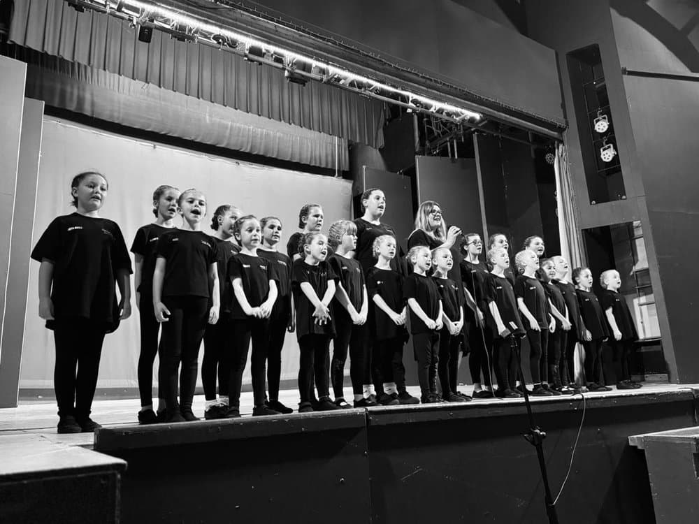 Young dancers on stage