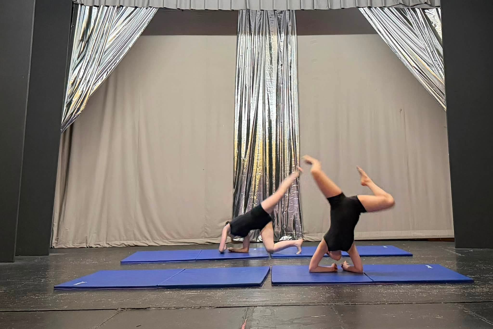 Gymnastic dance in action